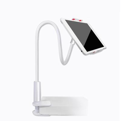 China Long Base Adjustable Lazy Arm Screw Stand Gooseneck Mobile Phone Holder For Phone Tablet for sale