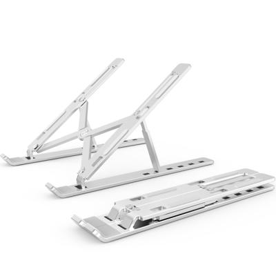 China Laptop Macbook Stand Laptop Stand Riser Computer Tablet Holder, 6 Angle Adjustable Aluminum Ergonomic Foldable Portable Desk Stand for sale