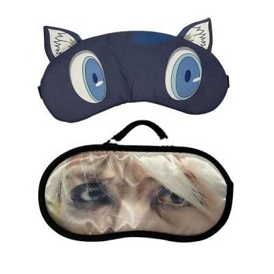 China Shading Black Sleep Bag Eyemask Logo Design Eye Cover Blindfold Cartoon Anime Eye Mask Lightweight Custom Portable Travel Cute For Girl Boy for sale