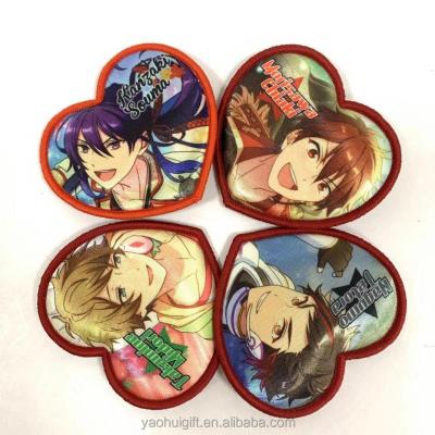 China Decorate Clothing Manufacturer Custom Pin Badge Holder Double Heart Decoration Cartoon Anime Wholesale Badge For Bag Cloth Costumes for sale