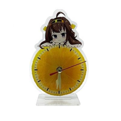 China Customized Novelty Custom Cartoon Acrylic Office Clocks Home Office Decoration Time Number Clock Acrylic Opens Star Digit Holder Sign for sale