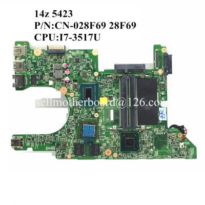 China LAPTOP for Dell 14z 5423 laptop motherboard with I7-3517U CN-028F69 28F69 DDR3 for sale