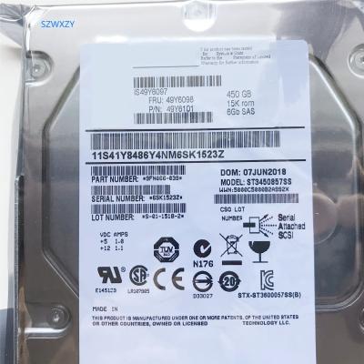 China New Original Hdd For 49Y6097 49Y6098 49Y6099 450G 15K 3.5 Inch Server SAS Hard Drive for sale