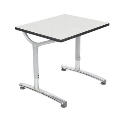 China Pipe University Two Seats Contemporary Oval School Team Table Desk And Chair for sale