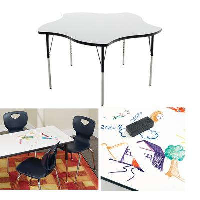 China Contemporary Dry-erase Kids Activity Table and Chair Primary School Nursery Whiteboard Whiteboard Activity Desk with Hpl Top for sale