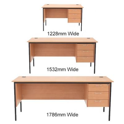 China Contemporary Modern Plywood Cheap MDF Teacher Desk And Chair Wooden Desk With Three Drawers For School for sale