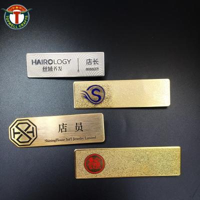 China Chinese Supplier 3D Cheap Custom Metal Laser Engraving Aluminum Printing Epoxy Nameplate Pin Badges for sale