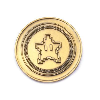 China Europe Antique Plated Embossed Coin Made Logo Custom Game Token Metal Challenge Factory for sale