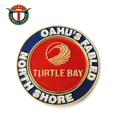 China Europe China TOPWELL Zinc Alloy Die Cast Bronze Military Enamel Logo Custom Challenge Gold 3d Metal Coin for sale