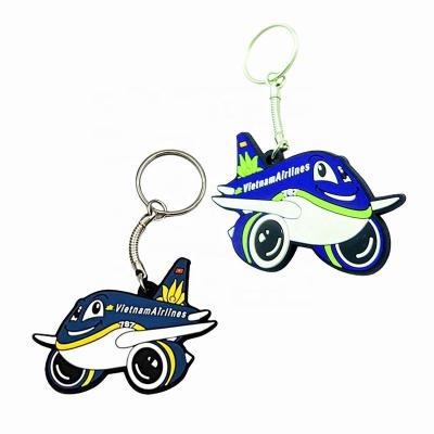 China Unique Custom Shaped Key Design Accessories Make PVC 3d Moving Bicycle Car Key Chain With Led Function for sale