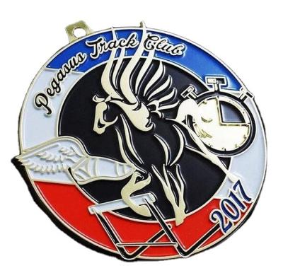 China Europe Design Your Own Running Sports Marathon Medal With Lanyard Zinc Alloy Medal for sale