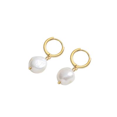 China 925 Trendy Fashion Pearl Silver Dangle Earrings for sale