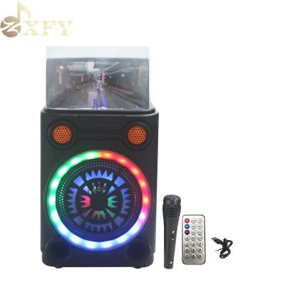 China XFY-8004 Portable Trolley Speaker To 2021 Latest Radio Party Speaker With Bass Adjusting Display Passive Triple Adjusting Speaker Box for sale