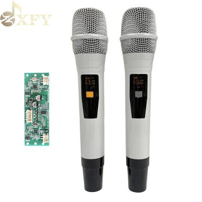 China Wholesale Microphone XFY Handheld UHF Wireless Microphone With PCBA Receiver Panel High Quality Full Of Metal Material Dual Wireless MIC for sale