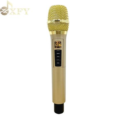 China New Design XFY Handheld Wireless Microphone DUAL UHF Microphone Handheld Microphone For Party Wireless Microphone With Bass And Echo Display for sale