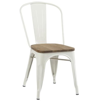 China Manufacturer Wholesale White Cooling Chair Cafe Sillas Stainless Steel Dining Chairs for sale