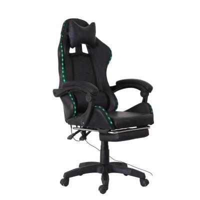 China Gaming-Chair LED Ergonomic Reclining PC Gaming Computer Gamer Racing Chair (Height) Best Luxury Custom Cheap Comfortable Adjustable With Footrest for sale