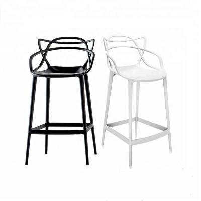 China Wholesale Contemporary Kitchen Modern Single Bar Stools, Customized PP Bar Stool Luxury Plastic High Referee Chair for sale