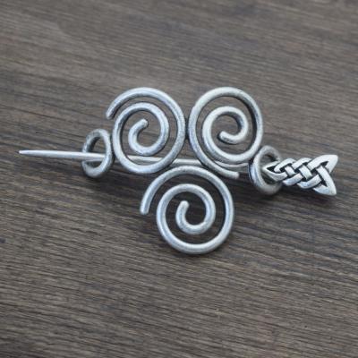 China Fashionable Triple Spiral Hairpins Viking Jewelry Hair Clips Stick Slide Accessories For Women Cetilcs Hair Jewelry for sale