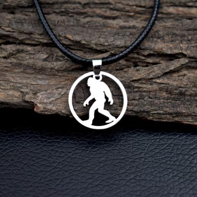 China Bigfoot CLASSIC steel necklace stainlesws jewelry camping Sasquatch gift for sale