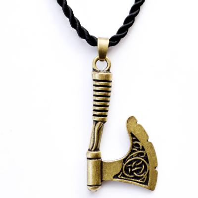 China CLASSIC Norse Viking Runes Vintage Ax of Perun Knot Irish Hatchet Amulet Pendant Necklace for sale