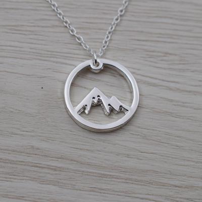 China CLASSIC Snowy Mountain Necklace Mountain Range Charm Silver&Gold Jewelry Enhancing Gift For Her He for sale