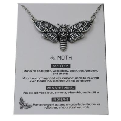 China CLASSIC Death Key Skull Moth Necklace with Map for sale