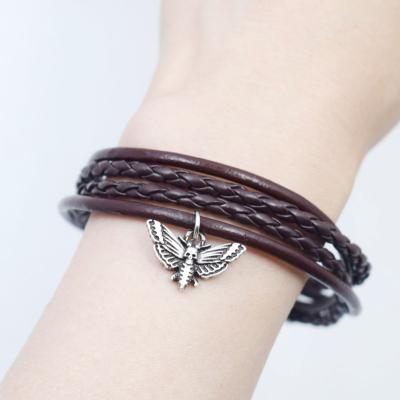 China Gothic Neo-Gothic Rock Jewelry Skeleton Butterfly Bangle Bracelets For Women Jewelry for sale