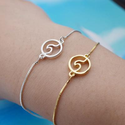 China Casual / Sporty Boho Surf Charm Bracelet For Women Girls Tasty Surfer Jewelry for sale