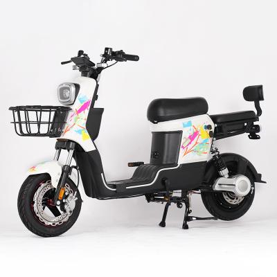 China Cheap delivery 35AH food 14 inch lithium battery 500w motor electric bike bicycle with basket for sale