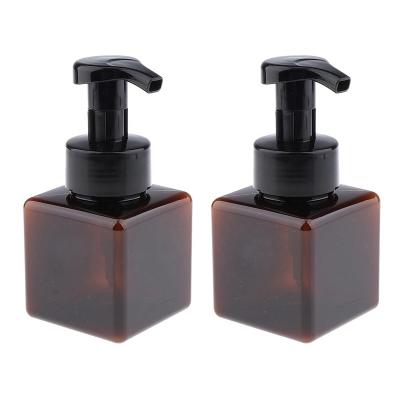 China 450ml 650ml Square Hand Wash Cosmetic Liquid Empty Foam Sanitizer Plastic Bottles With Pumps for sale