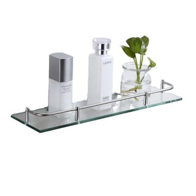 China Eco - Friendly Bathroom Glass Rack Tray Holder 500mm for sale