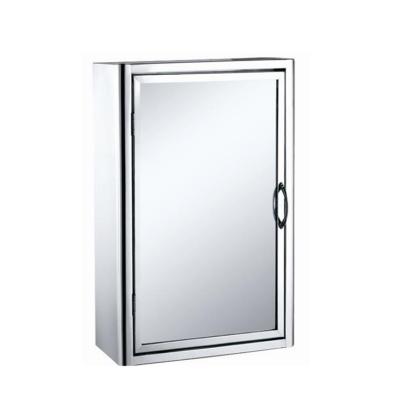 China Traditional Mirror Polished Stainless Steel Bathroom Mirror Cabinet Storage Cabinet for sale