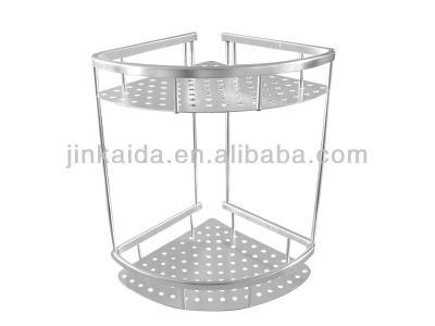 China The bath corner aluminum aluminum rack, the shinny double row aluminum corner shelf L18-8-2 for sale