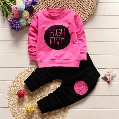 China Super Soft New Style Cute Outfits For Girls Spring Autumn Toddler Clothing Sets Long Sleeve T-shirt + Pants Two Piece Kids Clothing for sale