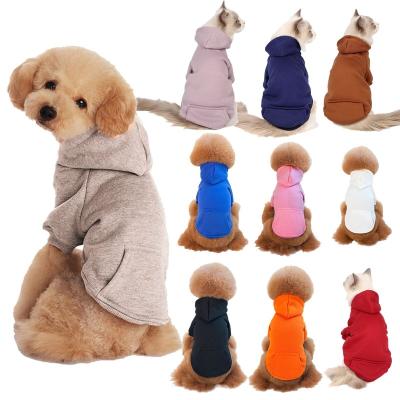 China Free sampleWholesale Custom Multi Color Fleece Stocked Dogs Cloth Comfortable Pet Clothes Blank Dog Hoodie for sale