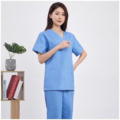 China Hospital Printed New Fashion Cotton Nurse Doctor Medical Clothes Sets Scrubs Women Staff Hospital Uniform for sale