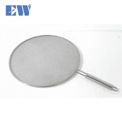 China Durable 32cm stainless steel single splatter screen for frying pan for sale