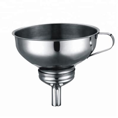 China Sustainable Multifunctional Kitchenware Stainless Steel Cooking Liquid Jam Oil Funnel for sale