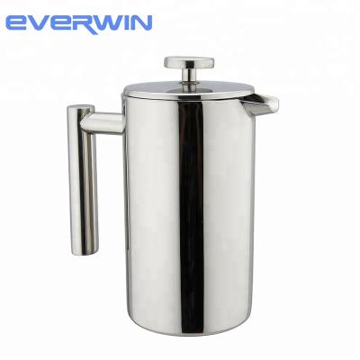 China China Manufacturer 1000ML Sustainable Double Wall French Press 18/8 Stainless Steel for sale