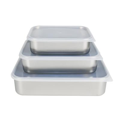 China IKITCHEN Super Freshness Preservation Large Lunch Box For Kids Bento Box Lid Stainless Steel Food Box Plastic Kitchen Storage Container for sale