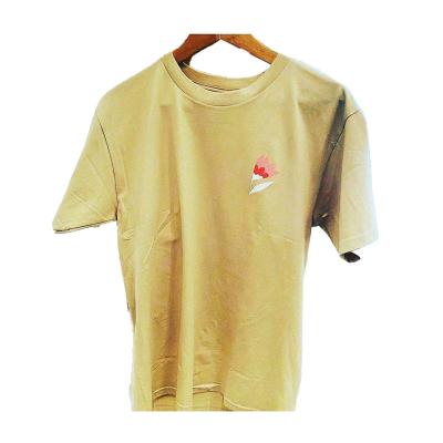 China Abstract Art Painting Canvas Clothes Decorative Oil Painting Yellow T-shirt for sale