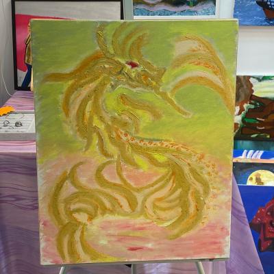 China Dragon Low Cost Handmade Abstract Oil On Canvas Painting for sale