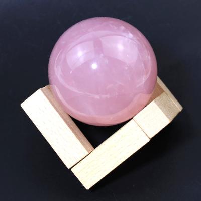 China Europe Crystal Stone Sphere Wooden Display Stand many size Crystal Sphere Stand for sale