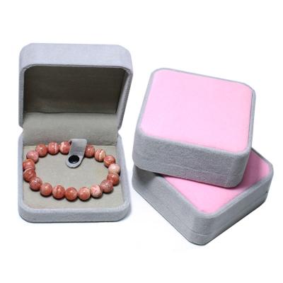 China Massager For Face Rose Color Velvet Gift Boxes For Crystal Bracelets for sale