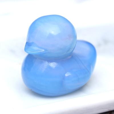 China Wholesale Europe Blue Duck Opal Crystal Carving Cartoon Animal Crystal for sale