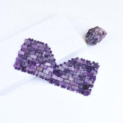 China Natural Crystal Eye Mask Jade Eye Mask Amethyst Quartz Anti Aging Sleeping Face Mask for sale