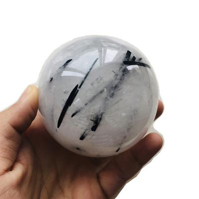 China High Quality Natural Black Tourmaline Quartz Crystal Ball Sphere For Home Decoration From Europe for sale