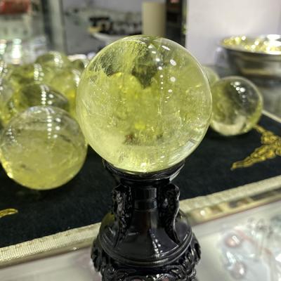 China Fengshui natural citrine Crystal Sphere Ball With Europe wholesale price quartz stand for sale