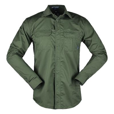 China Army Breathable Suit Shirt Olive Green Tactical Long Sleeve Tactical Shirt for sale